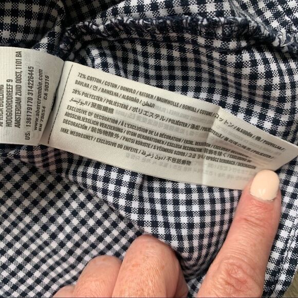 Abercrombie & Fitch Off the Shoulder Gingham Top - Picture 4 of 11